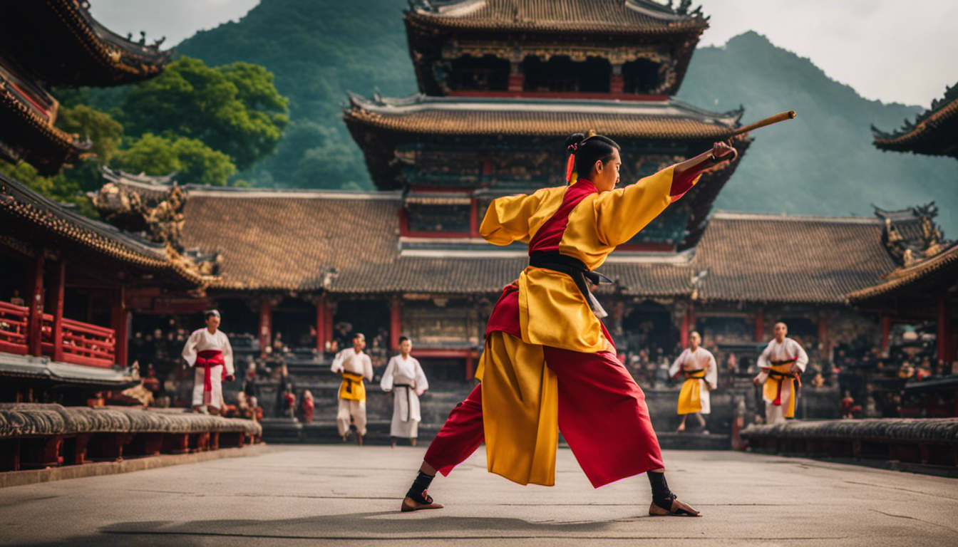 An image showcasing the vibrancy of traditional martial arts in Asia