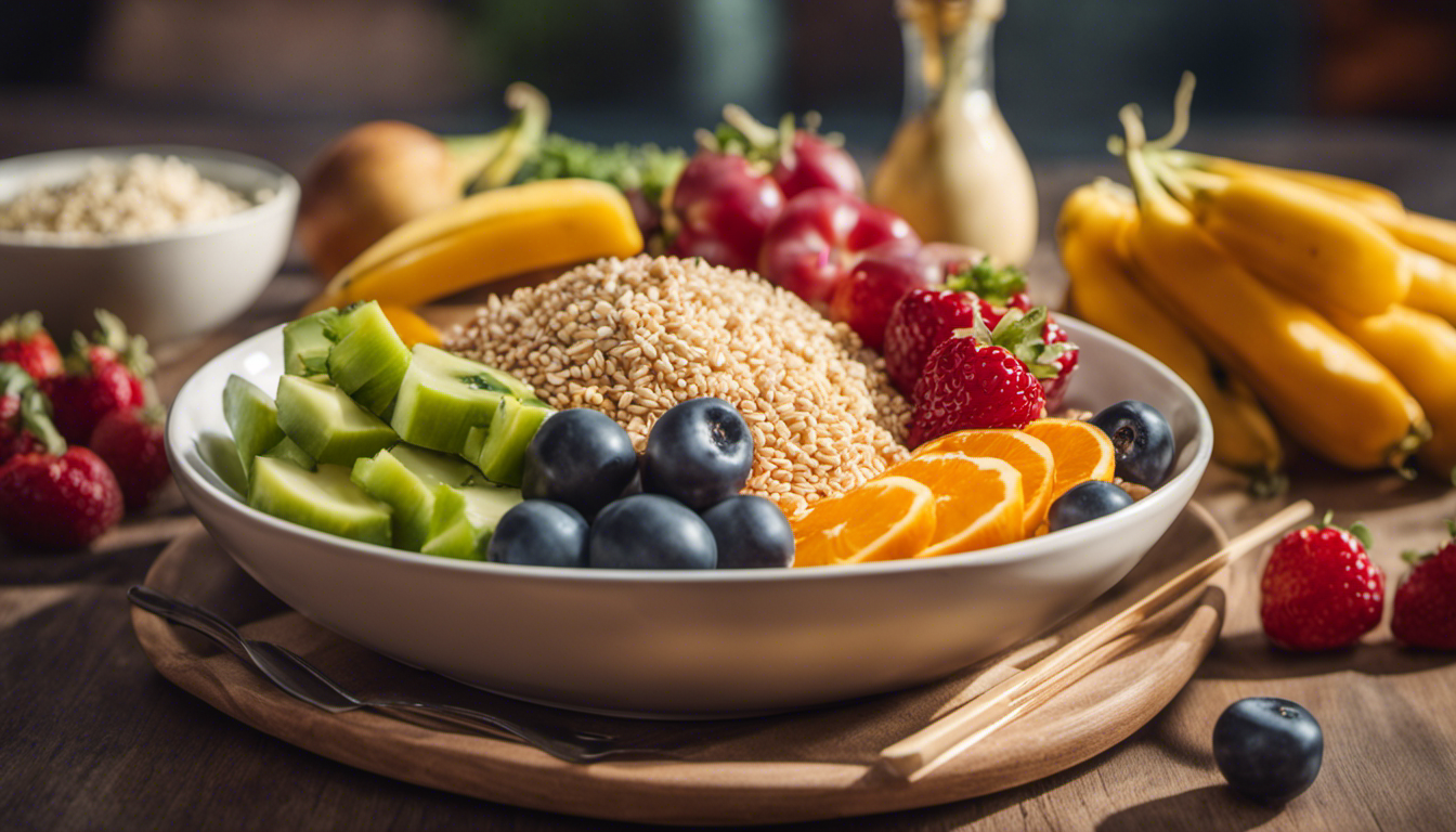 An image capturing the essence of a volleyball player's diet and nutrition journey