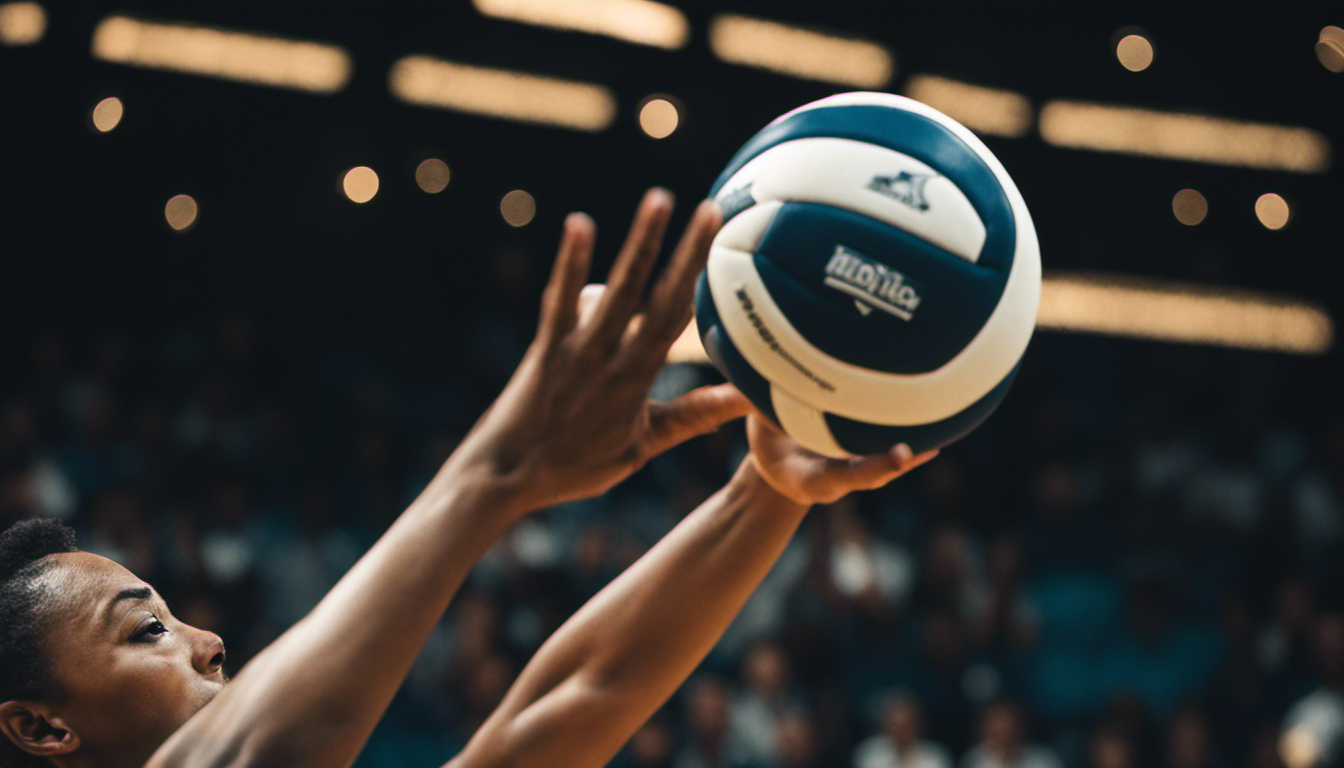 An image showcasing the intricate kinematics of a volleyball serve