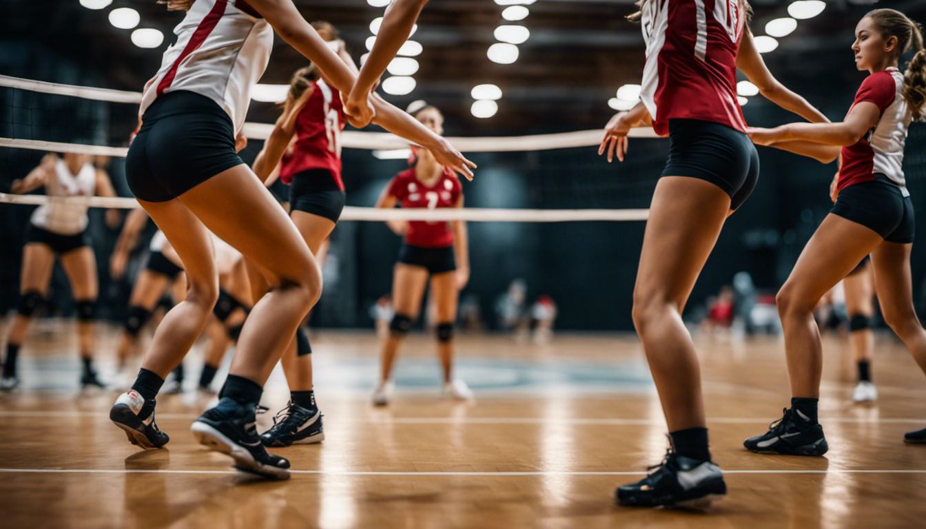 An image capturing the intensity of a passing drill for future volleyball champions